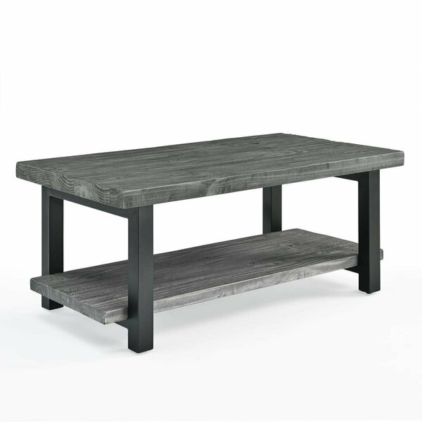 Kd Cama De Bebe 42 in. Pomona Metal & Wood Coffee Table Slate Gray KD3236205